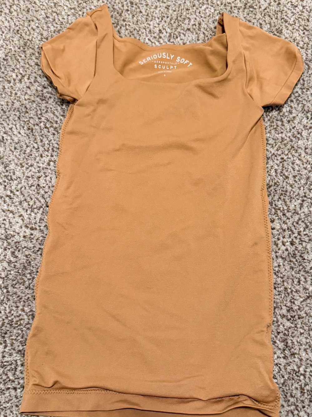 Aeropostale Men's Crewneck Sweater in Camel Tan